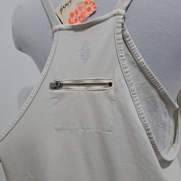 Free People Movement Hot Shot V- Neck Sleeveless Patch Pocket Mini Dress Large - Picture 12 of 13